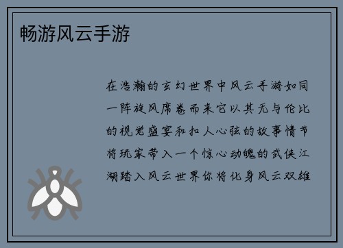 畅游风云手游